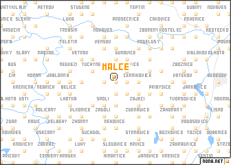 map of Malče