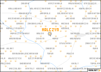 map of Malczyn