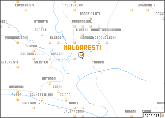 map of Măldăreşti