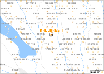 map of Măldăreşti