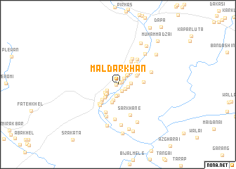 map of Māldār Khān