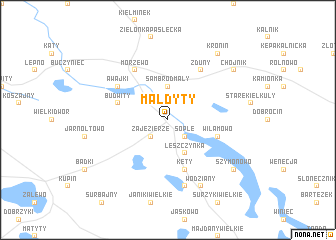 map of Małdyty