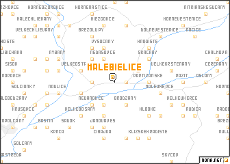 map of Malé Bielice