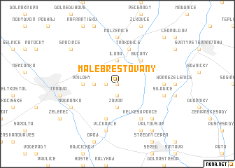 map of Malé Brestovany