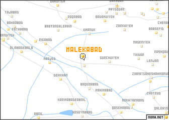 map of Malekābād