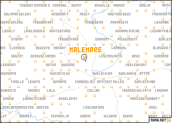 map of Malempré