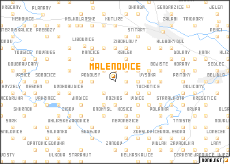 map of Malenovice