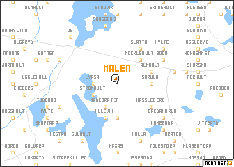 map of Målen