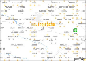 map of Malé Přítočno