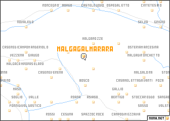map of Malga Galmarara