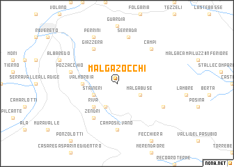 map of Malga Zocchi