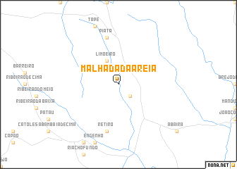 map of Malhada da Areia