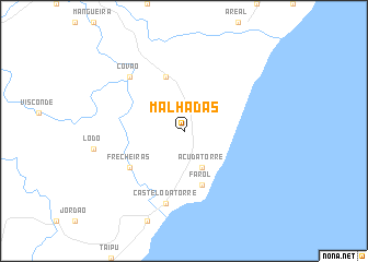 map of Malhadas
