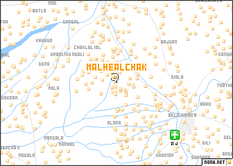 map of Malheāl Chak