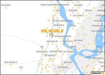 map of Malhewāla