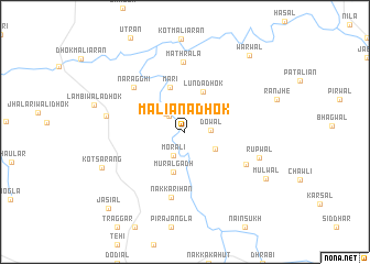 map of Maliāna Dhok
