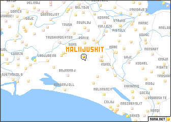 map of Mali i Jushit