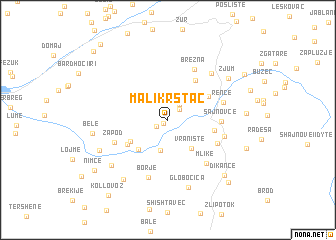 map of Mali Krstac