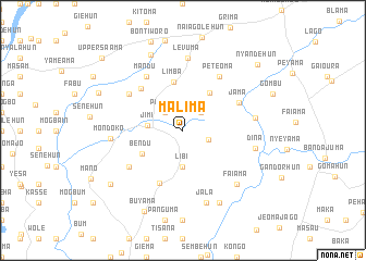 map of Malima