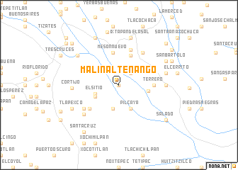 map of Malinaltenango