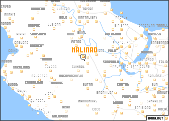 map of Malinao