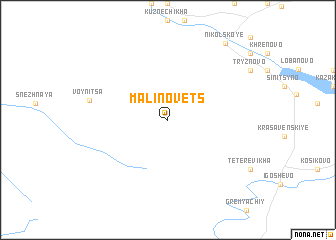 map of Malinovets