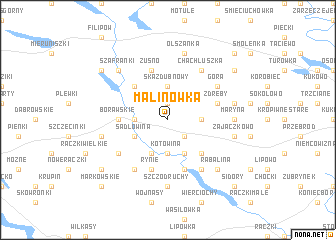 map of Malinówka