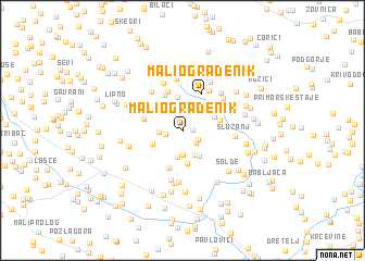 map of Mali Ograđenik