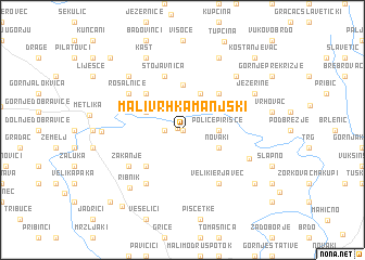 map of Mali Vrh Kamanjski