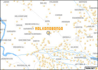 map of Malkāna Bānda