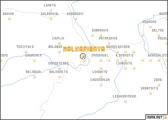 map of Malka Ribnya