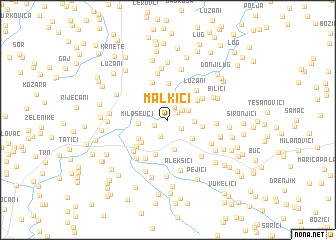 map of Malkići