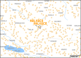 map of Malkoče