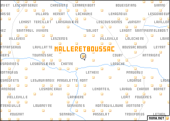 map of Malleret-Boussac