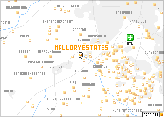 map of Mallory Estates