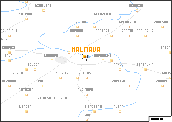 map of Malnava