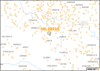 map of Malo Brdo