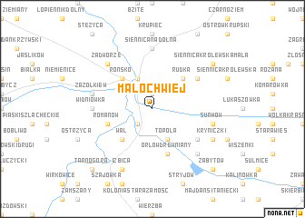 map of Małochwiej