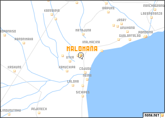 map of Malomana