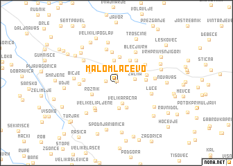 map of Malo Mlačevo