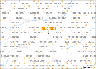 map of Malonice