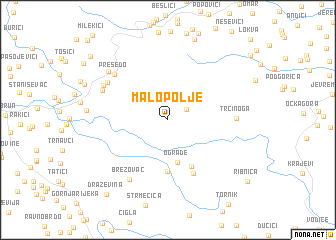 map of Malo Polje