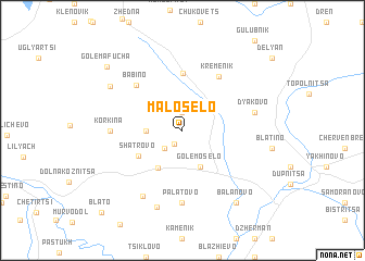 map of Malo Selo