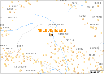 map of Malo Višnjevo