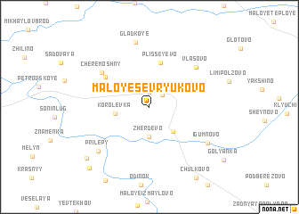 map of Maloye Sevryukovo