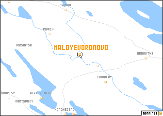 map of Maloye Voronovo