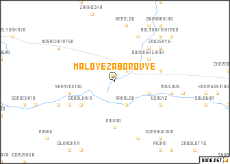 map of Maloye Zaborov\