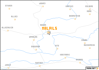 map of Mālpils