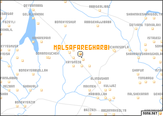 map of Mālşafar-e Gharbī