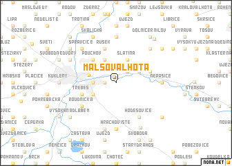map of Malšova Lhota